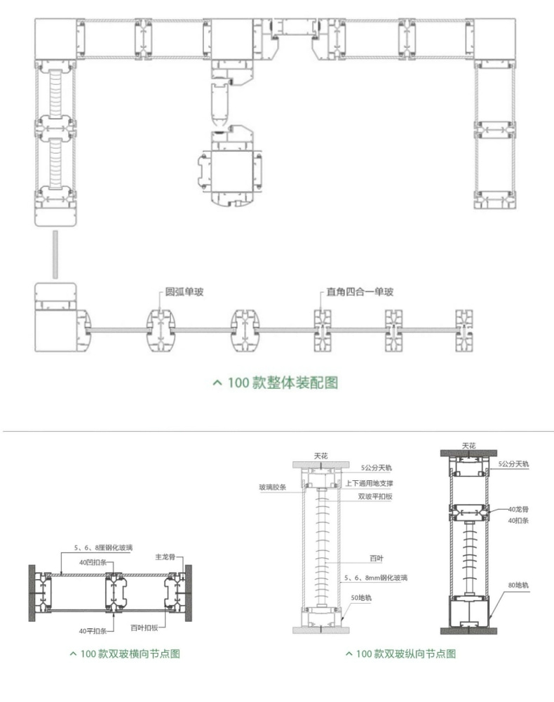 100款鋁合金玻璃隔斷示意圖3